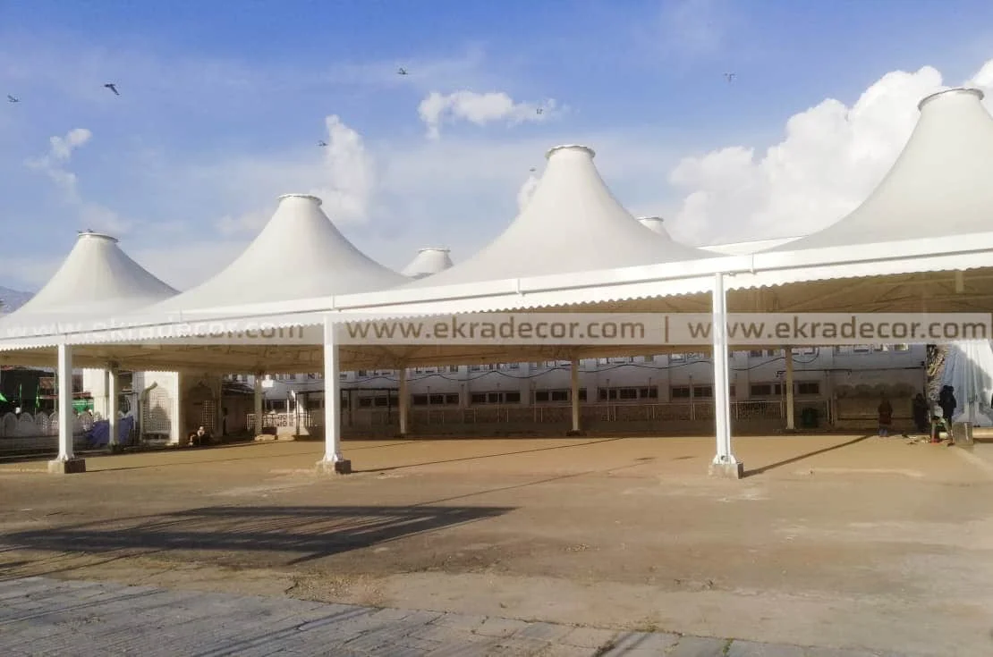 Tensile shade structure at Hazratbal Dargah, Srinagar